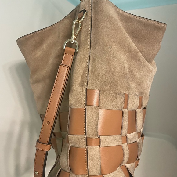 Michael Michael Kors Vivian Large Woven Suede Hobo - Picture 4 of 16